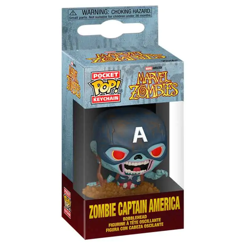 Pocket Funko POP Schlüsselanhänger Marvel Zombies Zombie Captain America Produktfoto