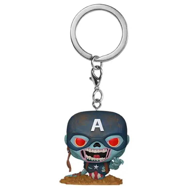 Pocket Funko POP Schlüsselanhänger Marvel Zombies Zombie Captain America Produktfoto