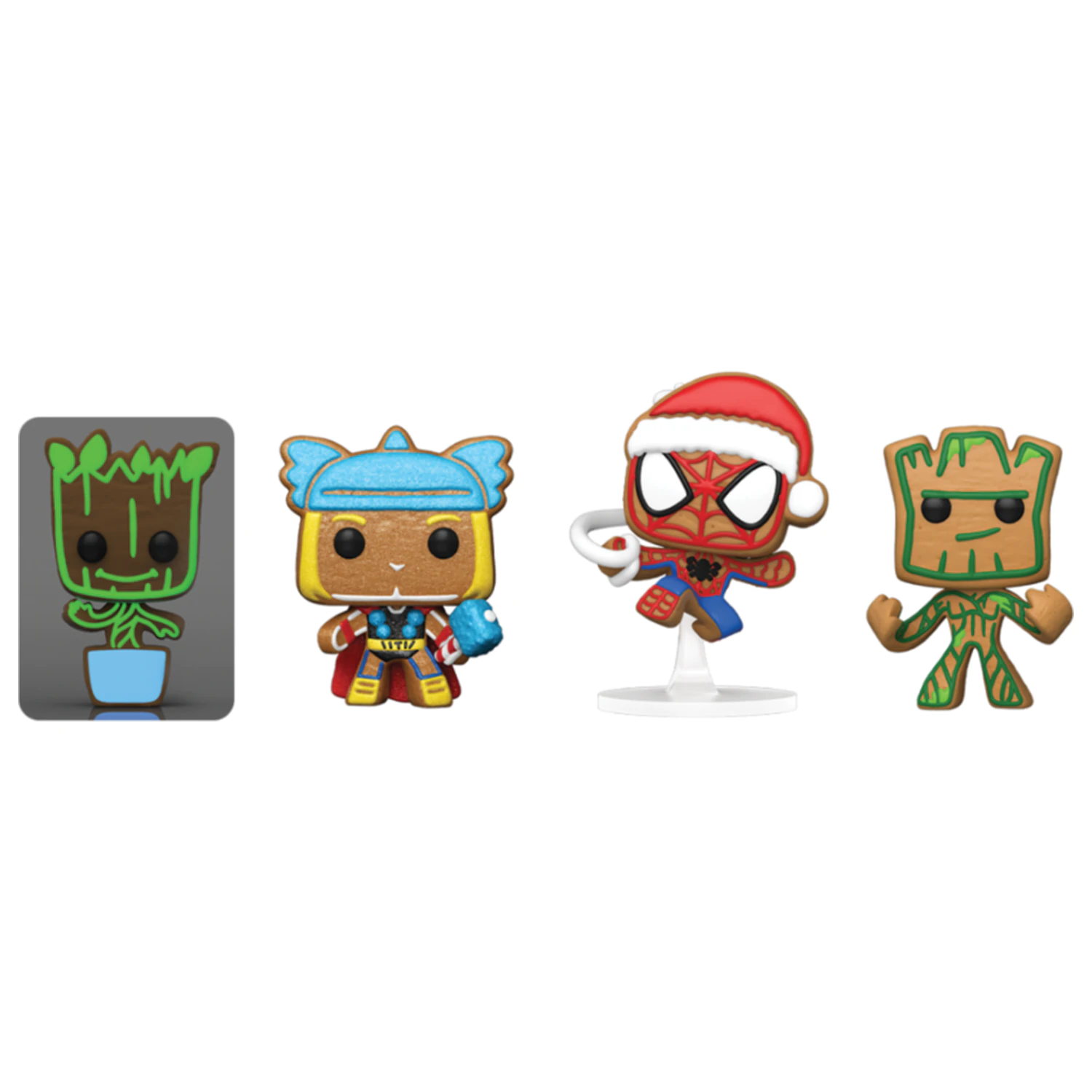 Funko Pocket POP 4 Figurenpack Marvel Tree Holiday Exclusive Produktfoto