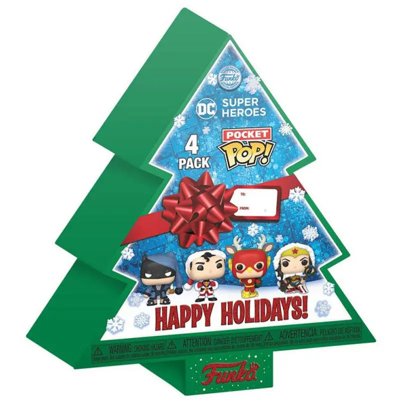 Pocket POP 4er Pack Figurn DC Comics Tree Holiday Exclusive termékfotó