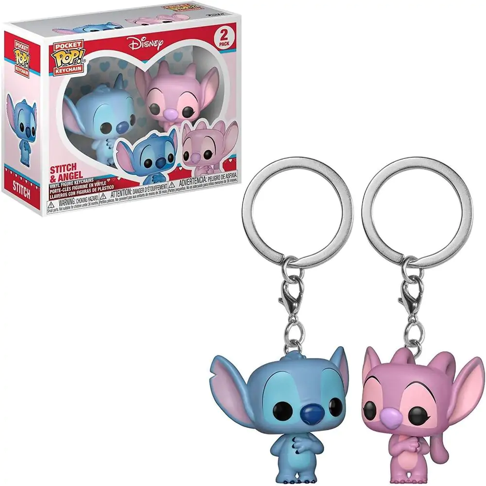 Pocket POP Pack 2 Schlüsselanhänger Disney Stitch & Angel Produktfoto