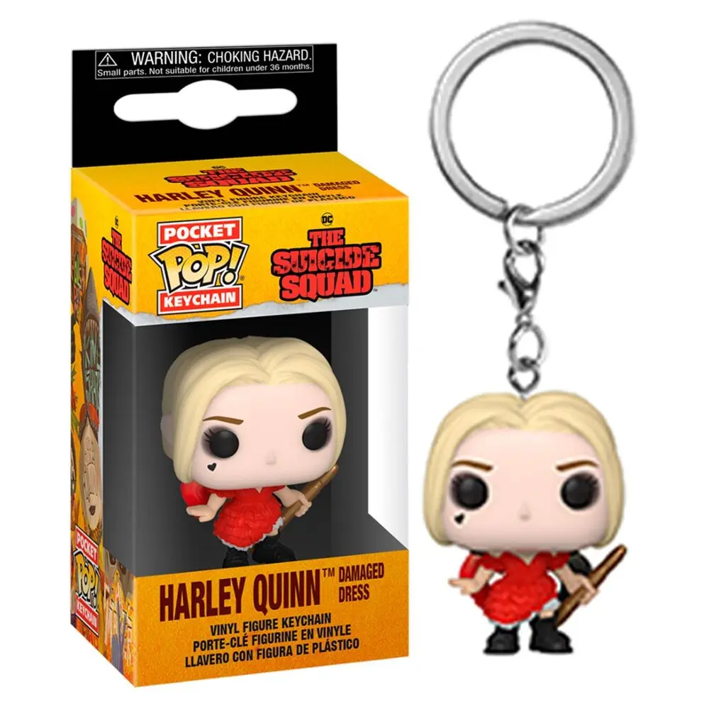 Pocket POP Schlüsselanhänger DC The Suicide Squad Harley Quinn Damaged Dress Produktfoto