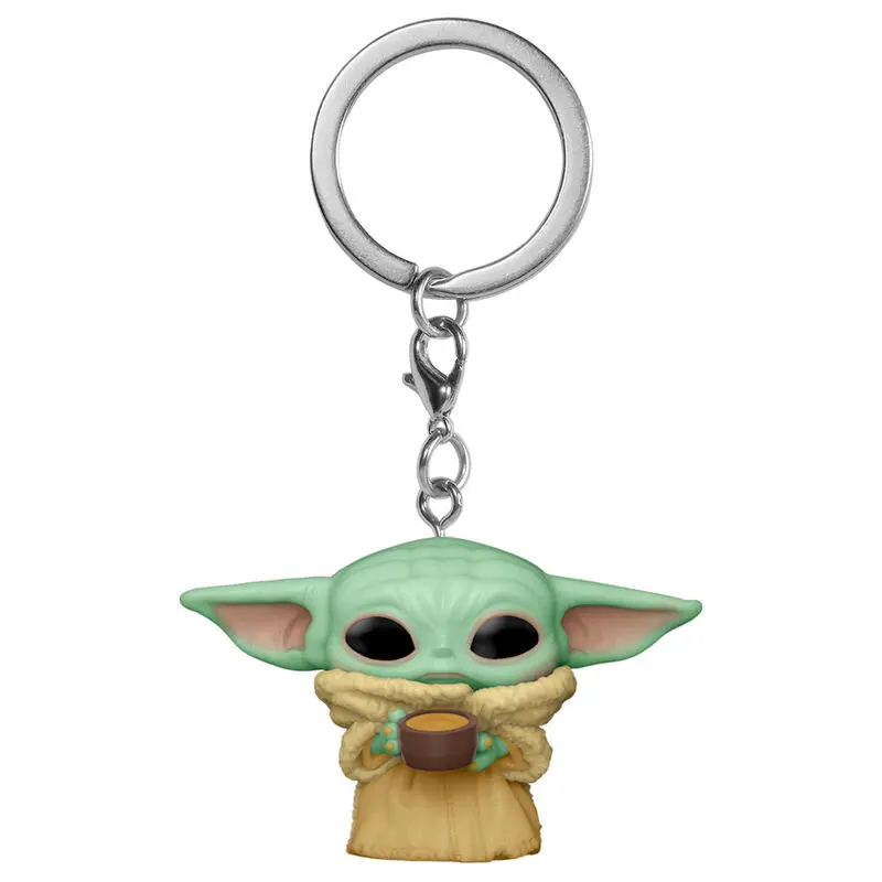 Pocket POP Schlüsselanhänger Star Wars The Mandalorian Yoda The Child with Cup Produktfoto