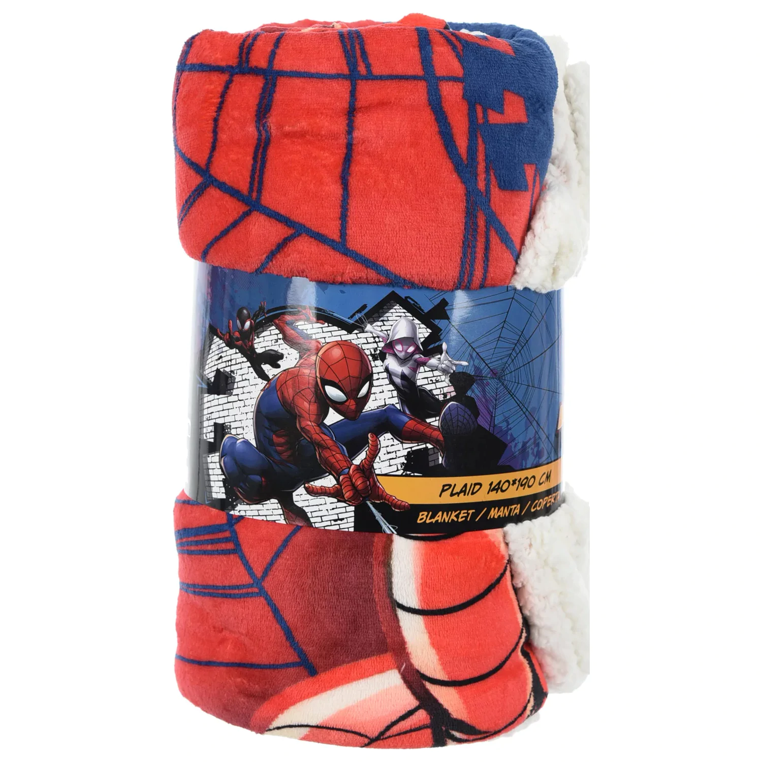 Spider-Man Action Sherpa-Decke 140x190 cm Produktfoto