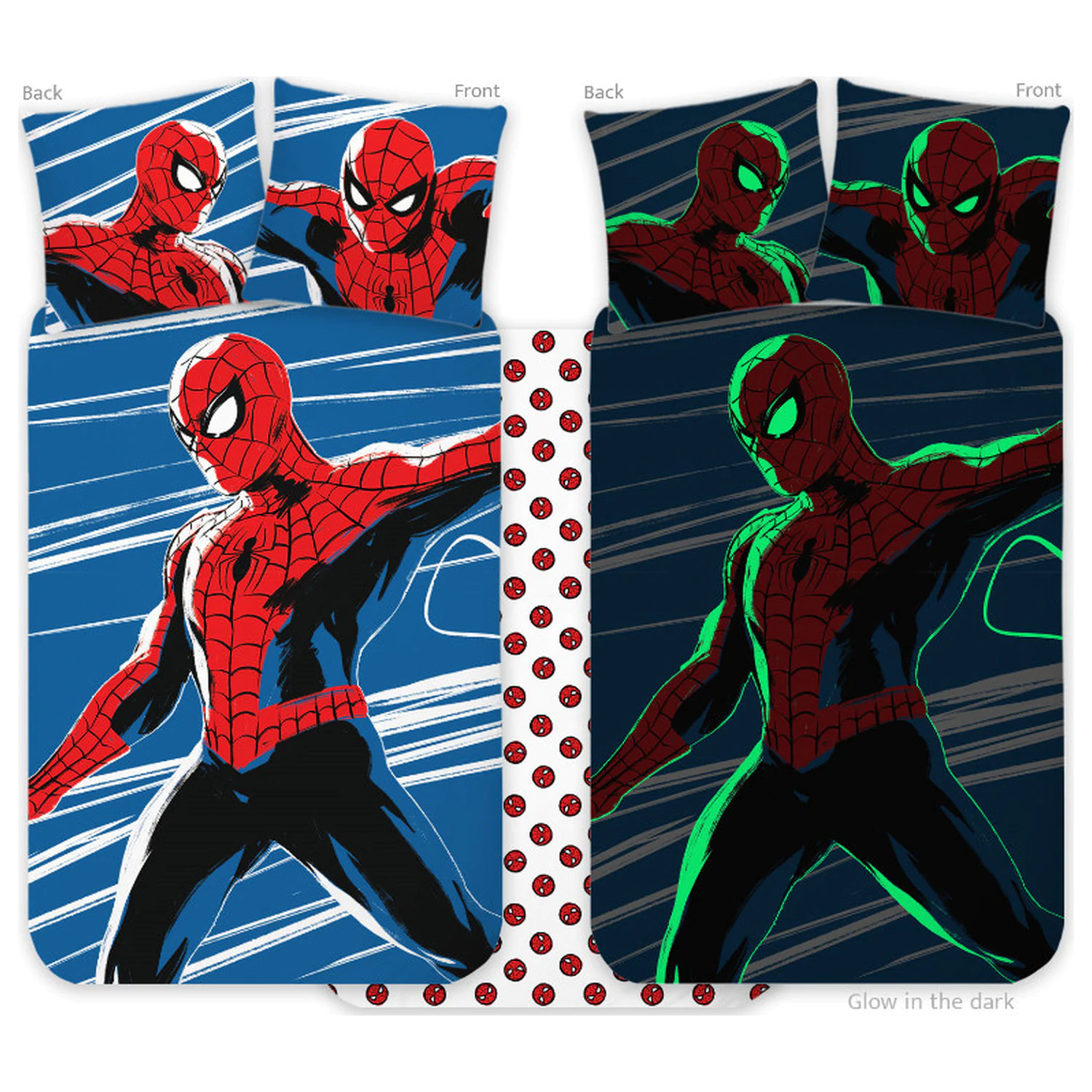 Spider-Man Agility Glow-in-the-Dark Kinder Bettbezug für Kleinkinder Produktfoto