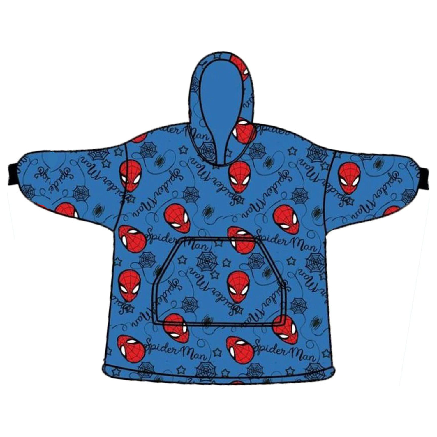 Spider-Man Blue Erwachsene tragbar Plüsch Fleece Decke Poncho Produktfoto