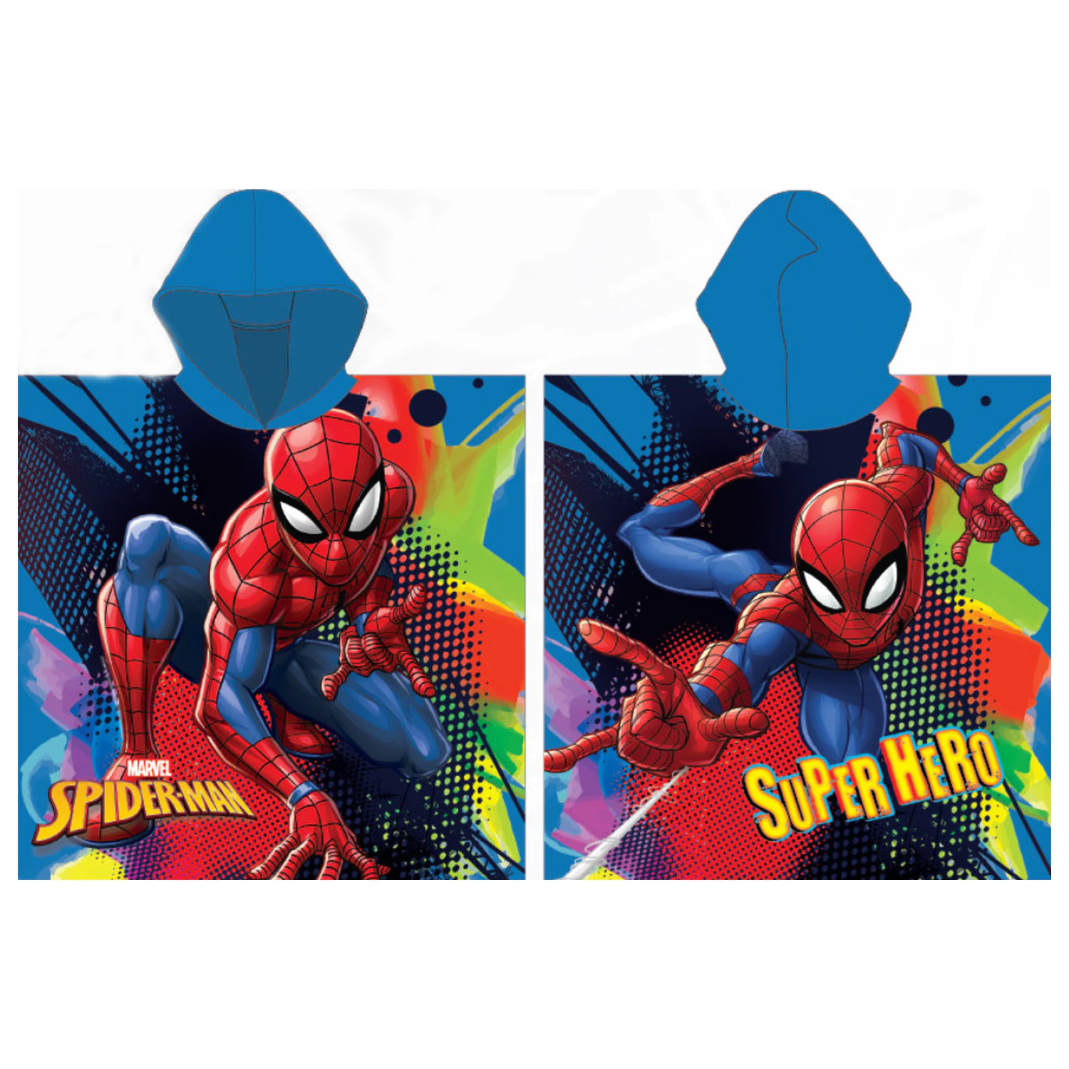 Spider-Man Blue Strandtuch Poncho Produktfoto