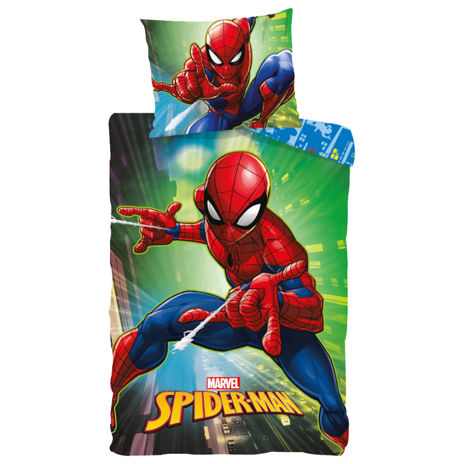 Spider-Man City Lights Kinder Kleinkind Bettbezug Produktfoto