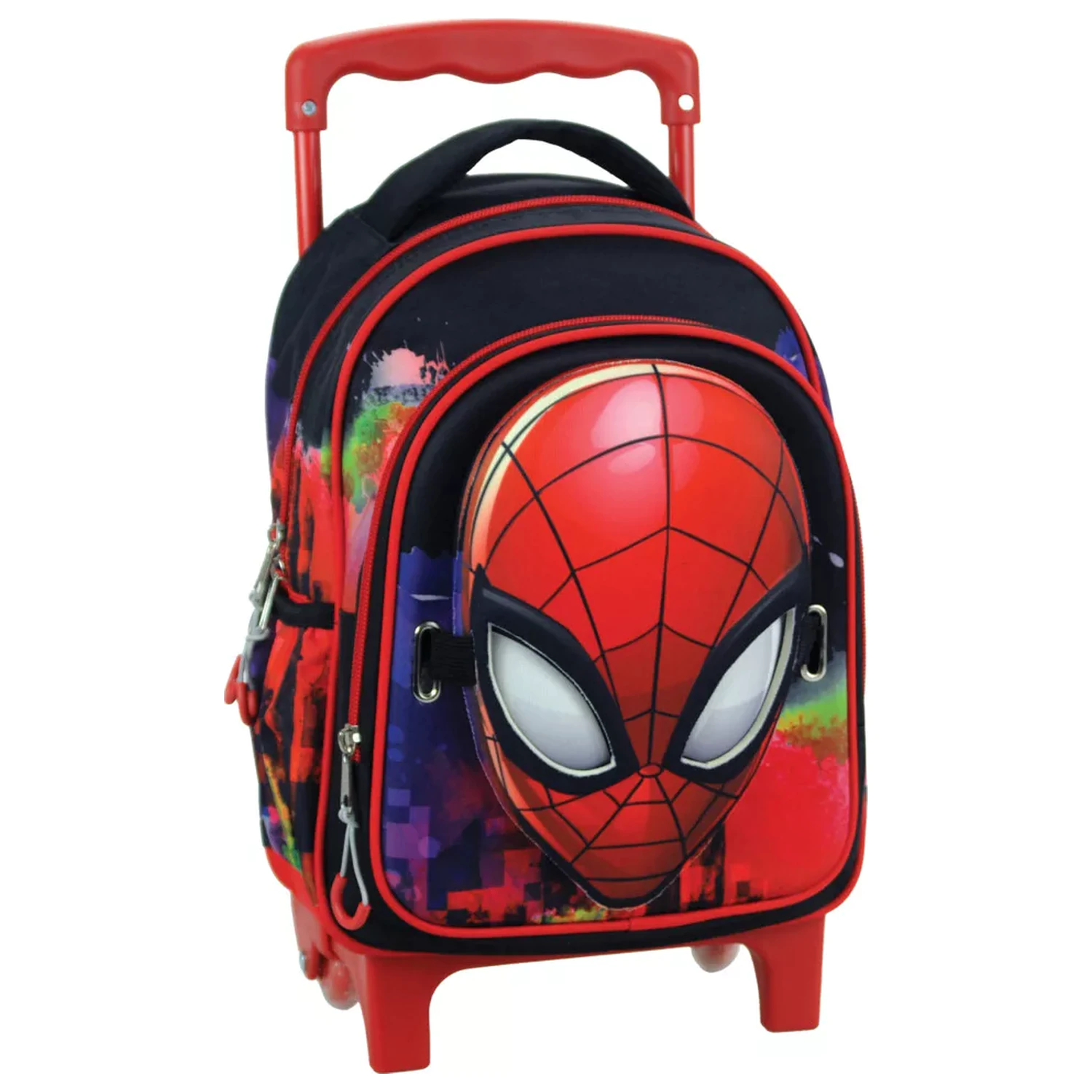 Spider-Man Global Rolling Vorschul-Rucksack, Tasche 30 cm mit Maske Produktfoto
