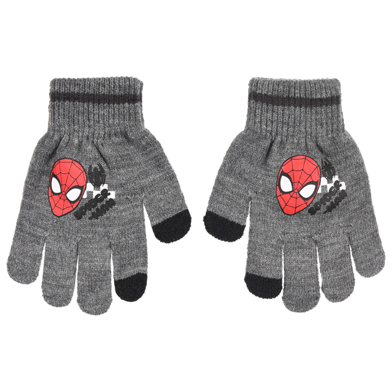 Spider-Man Grey Touchscreen Kinderhandschuhe Produktfoto