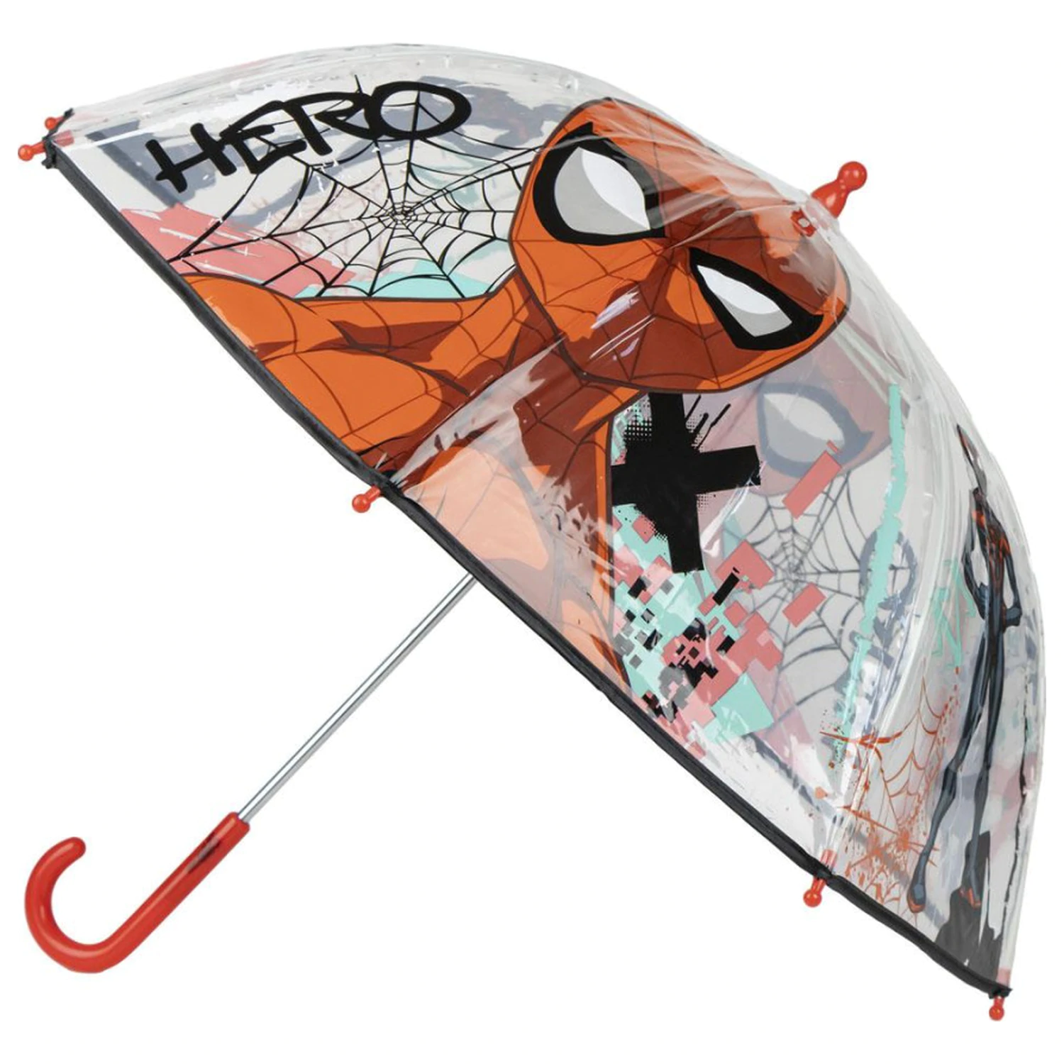 Spider-Man Hero Kids transparenter Regenschirm Ø71 cm Produktfoto