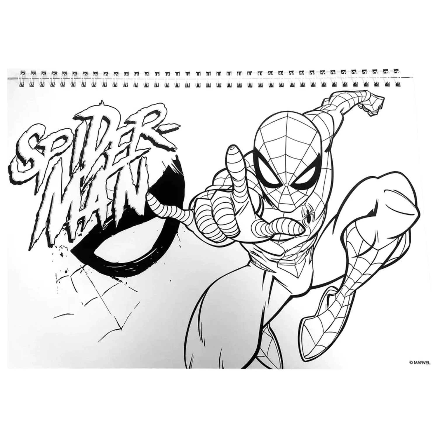 Spider-Man Miles Morales A4 Spiral-Skizzenbuch 40 Blätter mit Stickern Produktfoto