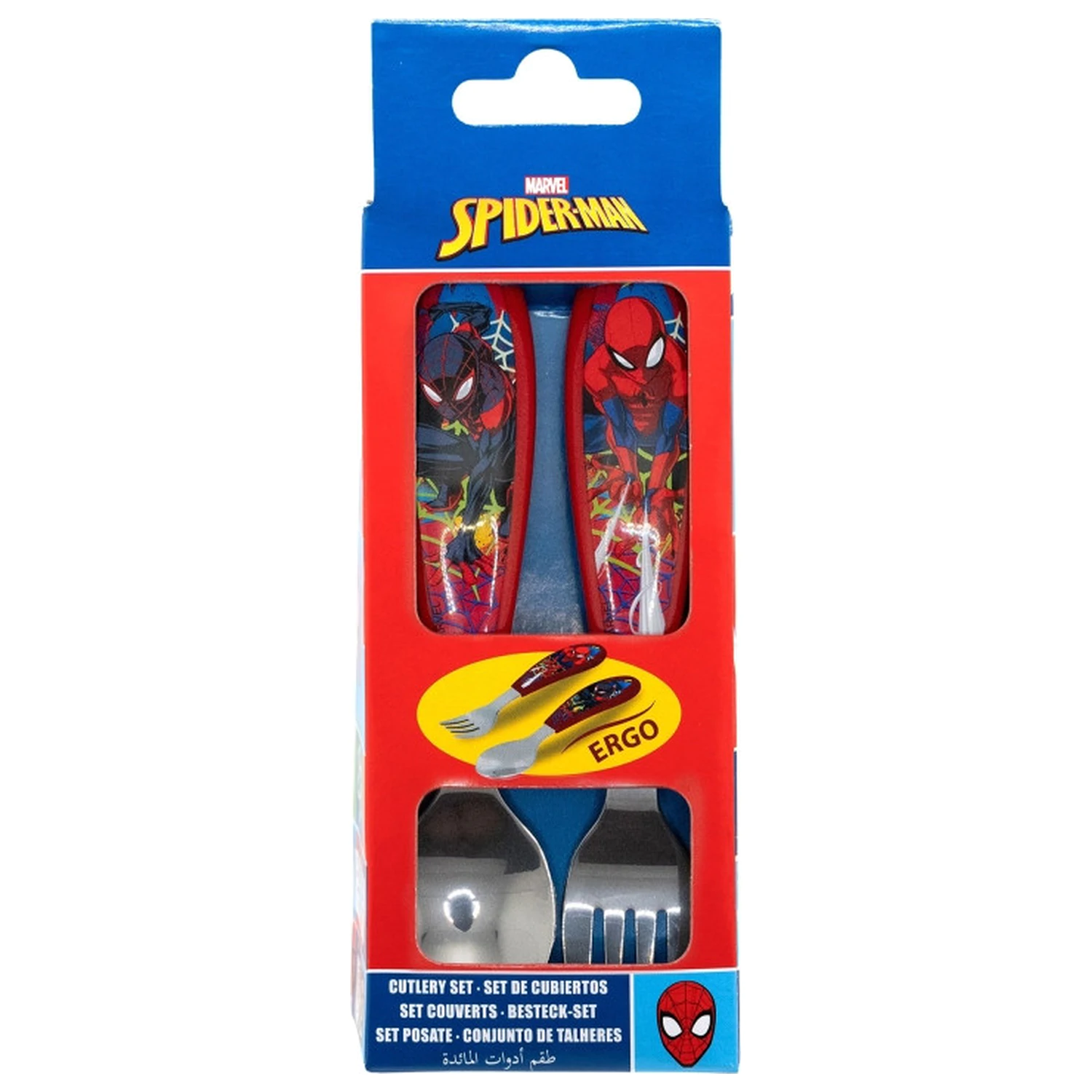Spider-Man Moving Target Metall Ergo Besteck Set - 2 Teile Produktfoto