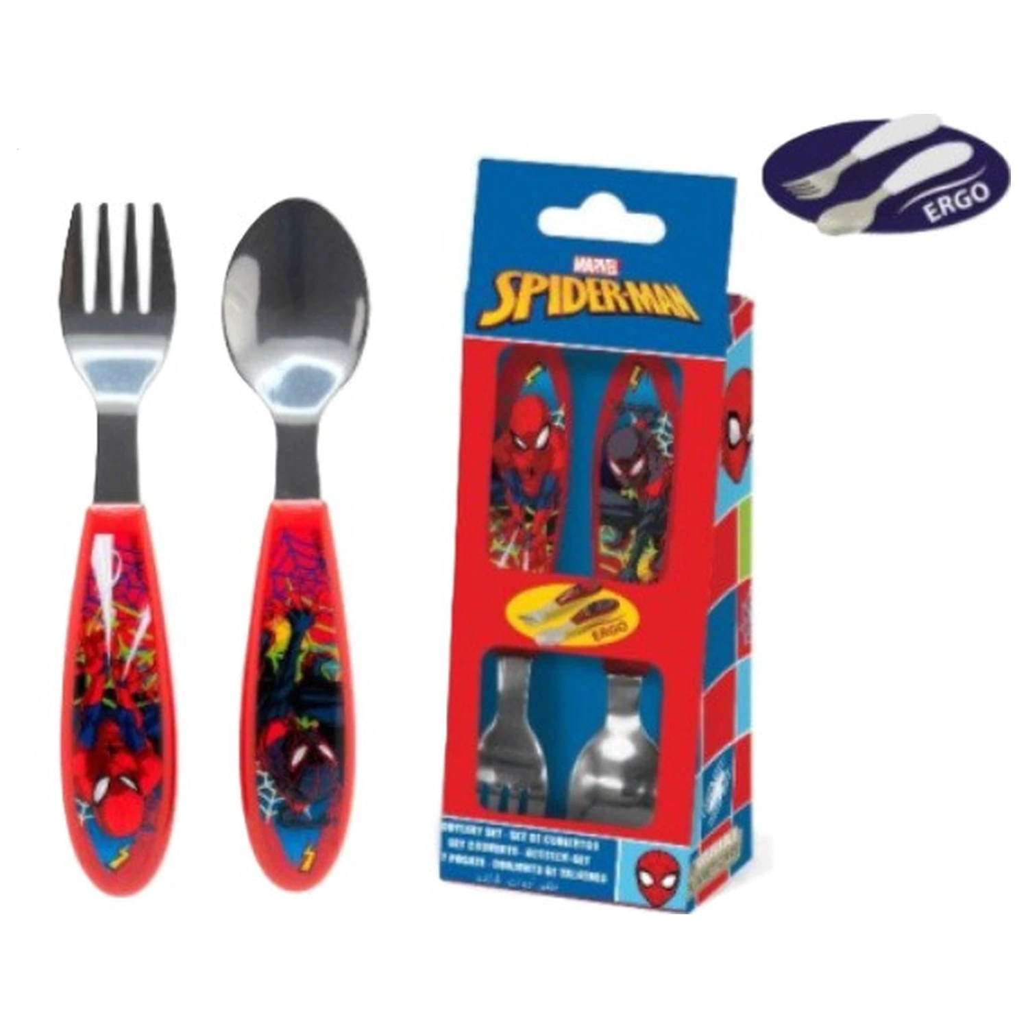 Spider-Man Moving Target Metall Ergo Besteck Set - 2 Teile Produktfoto