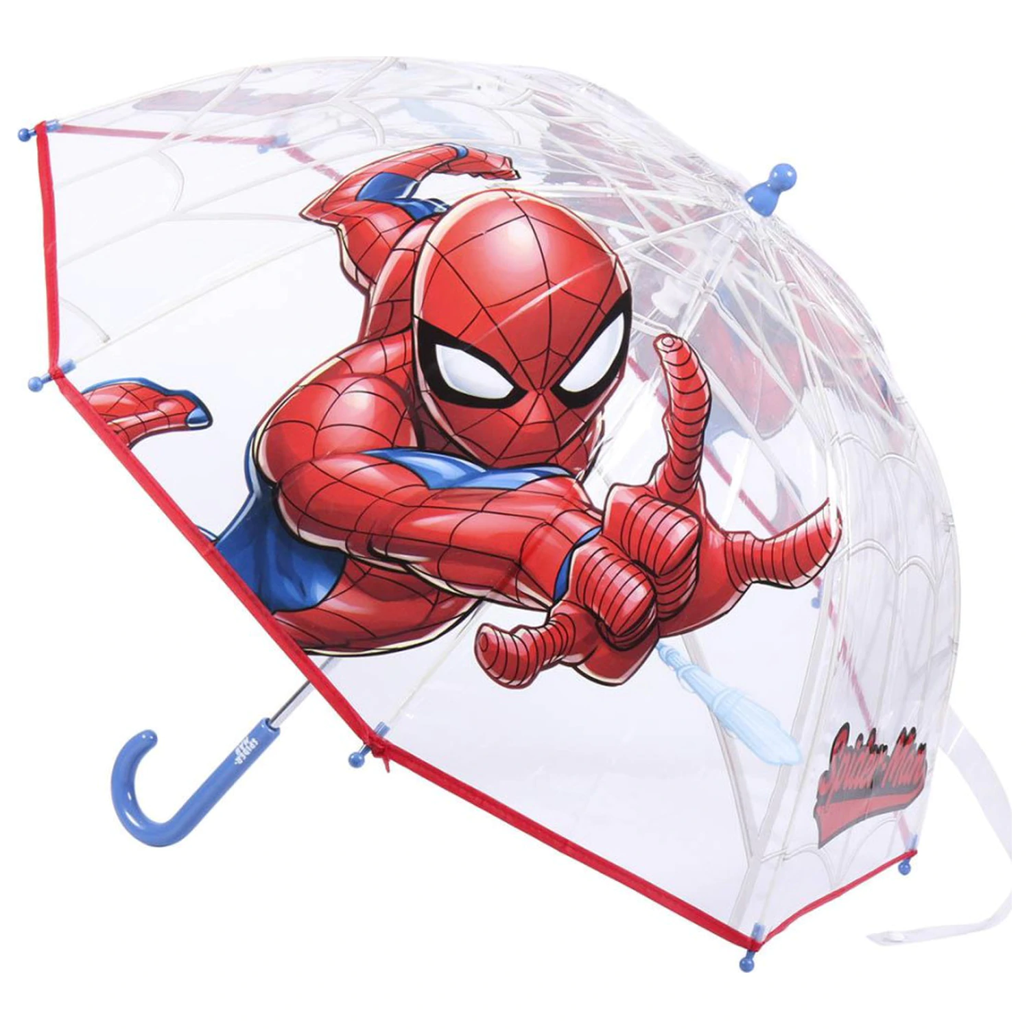 Spider-Man Rain Crawler Kinder transparenter Regenschirm Ø71 cm Produktfoto