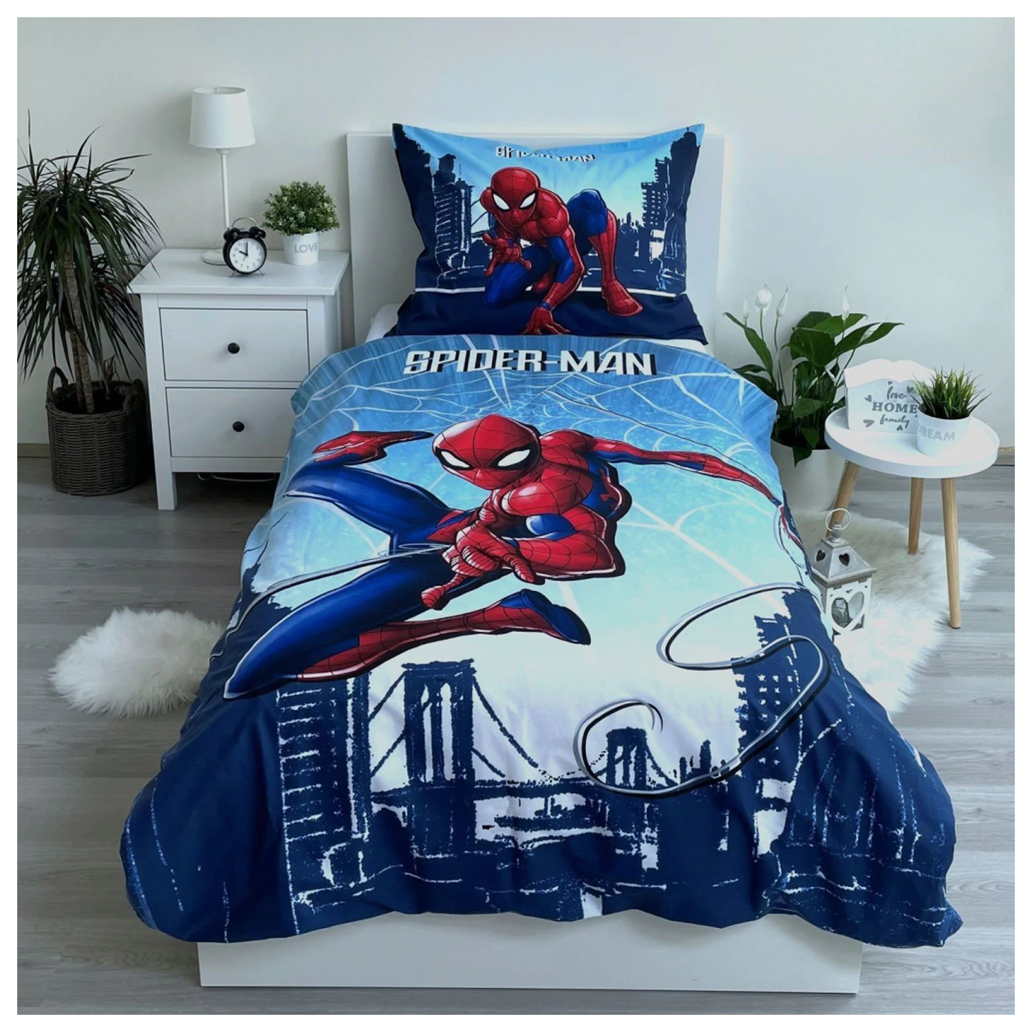 Spider-Man Skyline Bettbezug Produktfoto