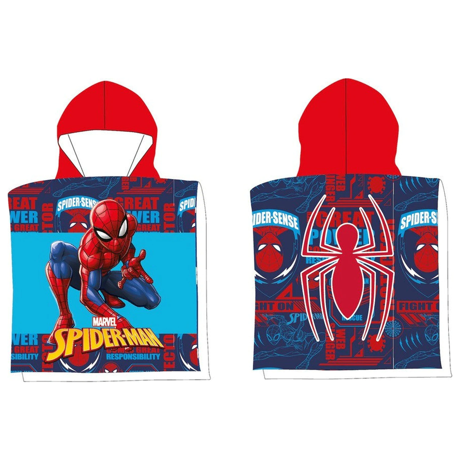 Spider-Man Spider-Sense Strandtuch Poncho 50x100 cm Produktfoto