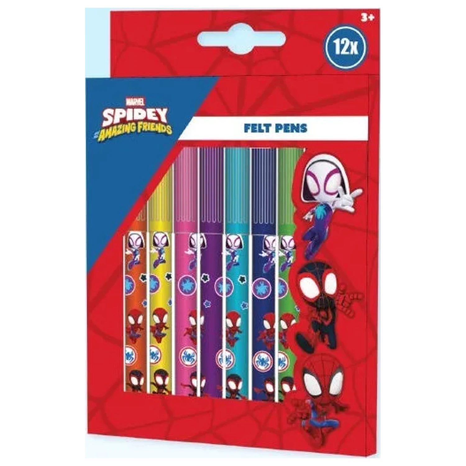 Spider-Man Spidey Friends Filzstift-Set 12 Stück Produktfoto