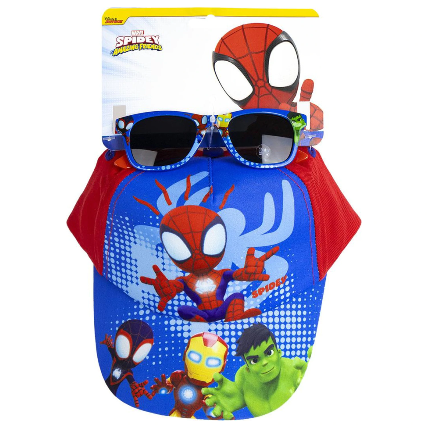 Spider-Man Spidey & Friends Sonnenbrillen und Baseballkappen Set Produktfoto
