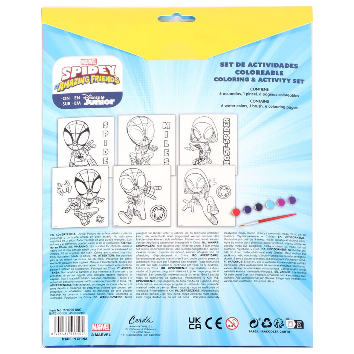 Spider-Man Spidey Friends Zahlreiches Malset Produktfoto