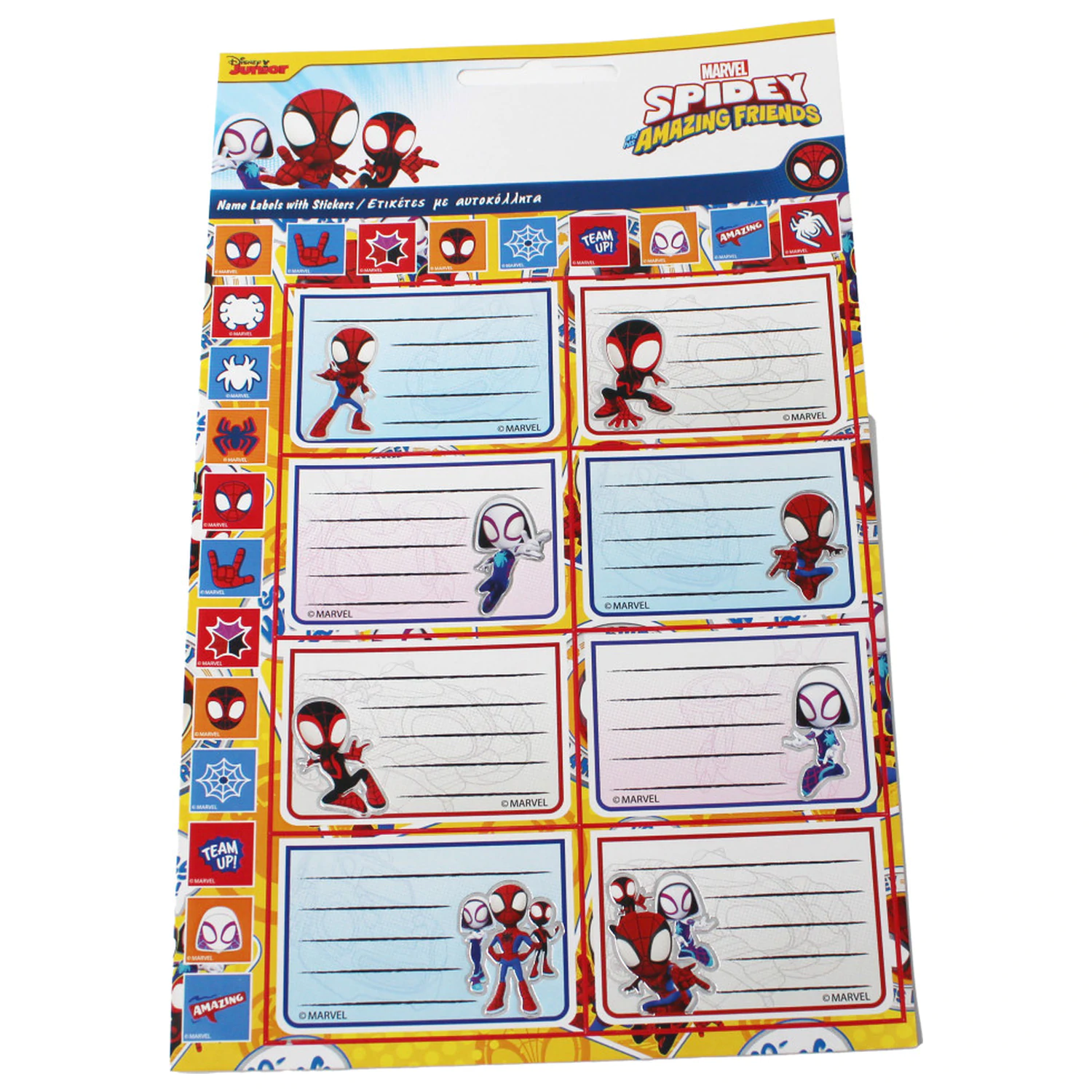 Spider-Man Spidey Notizbuch-Etikett mit Sticker 16 Stk. Produktfoto