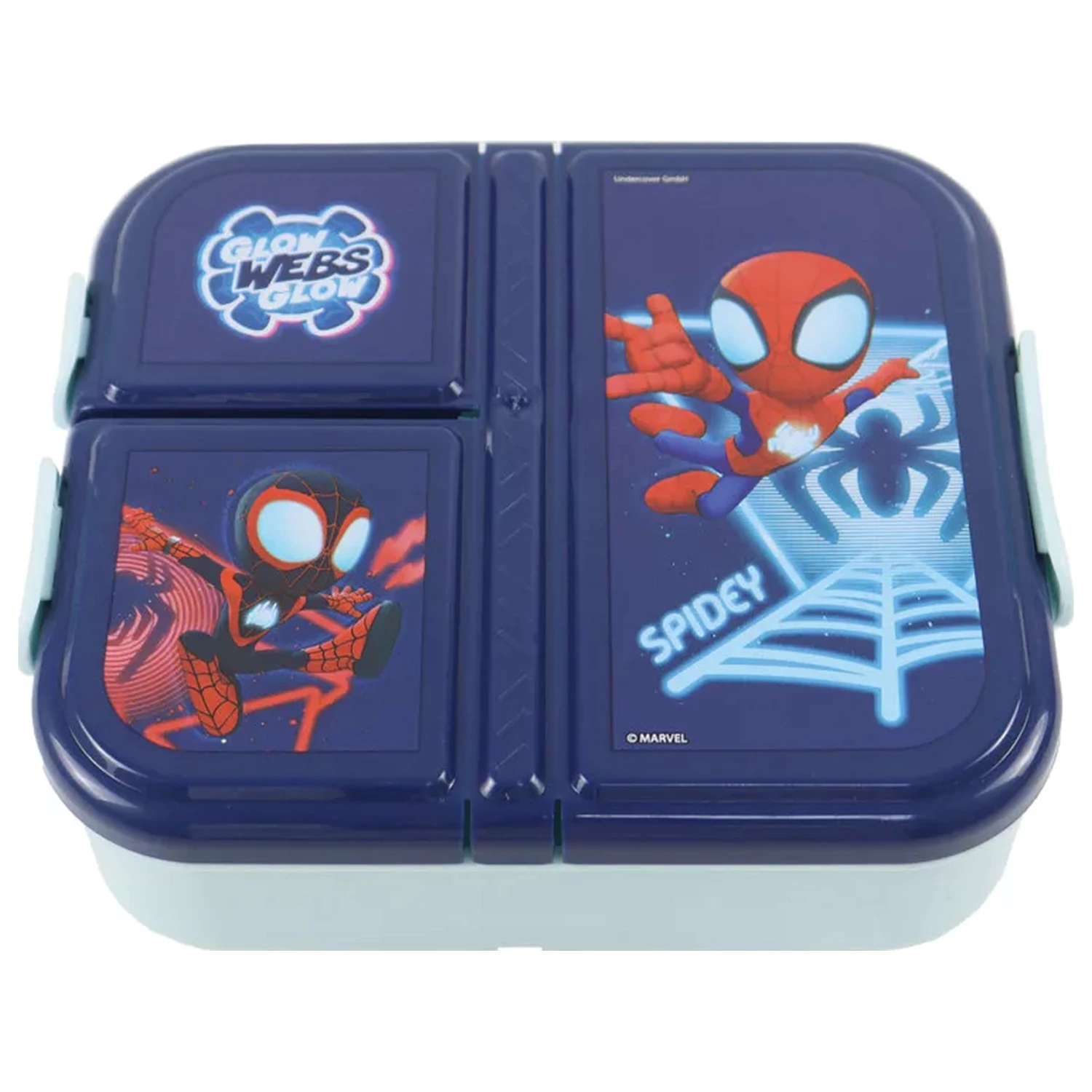 Spider-Man Spidey Glow Multi-Fach Lunch Box, Sandwich Box Produktfoto