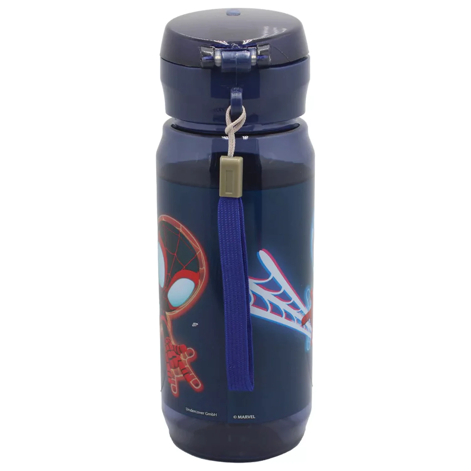 Spider-Man Spidey Web Plastik-Trinkflasche mit Aufhänger 600 ml Produktfoto