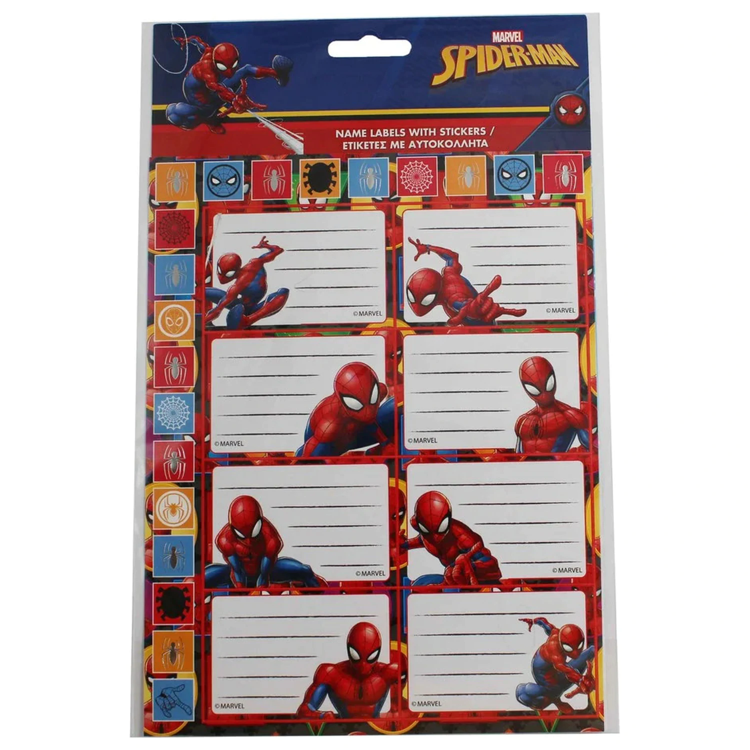 Spider-Man Wand-Notizbuch-Etikett mit Aufkleber 16 Stück Produktfoto