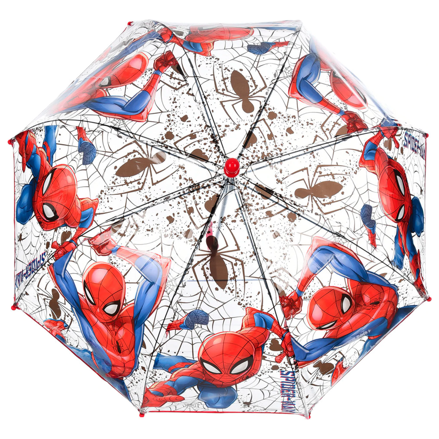 Spider-Man Web Power Kinder Transparenter Regenschirm Produktfoto