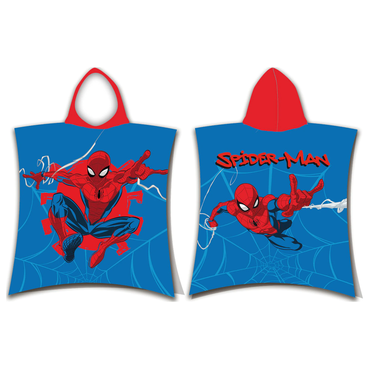 Spider-Man Webshot Badetuch Poncho 50x115cm Produktfoto