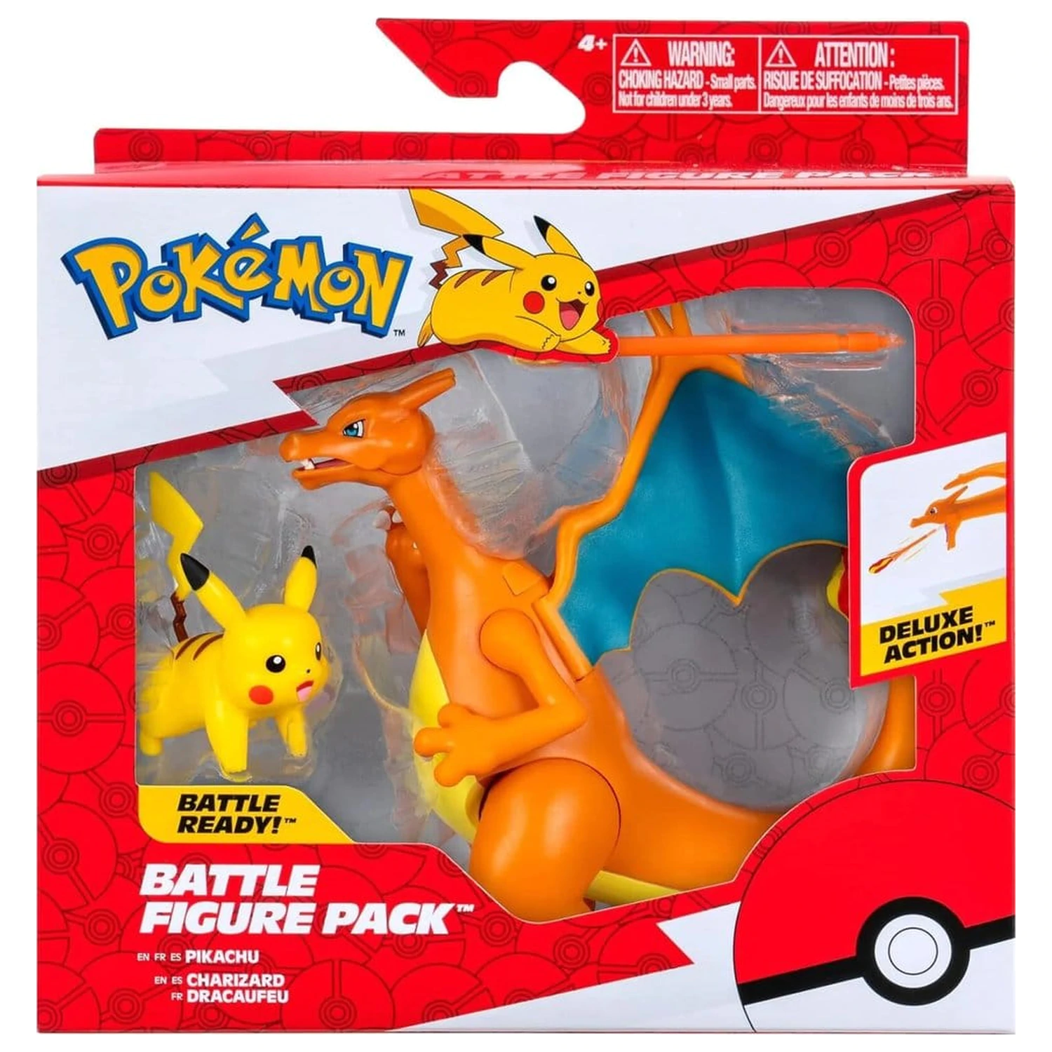 Pokémon Figur 2er-Pack Charizard 11 cm & Pikachu 5 cm Produktfoto