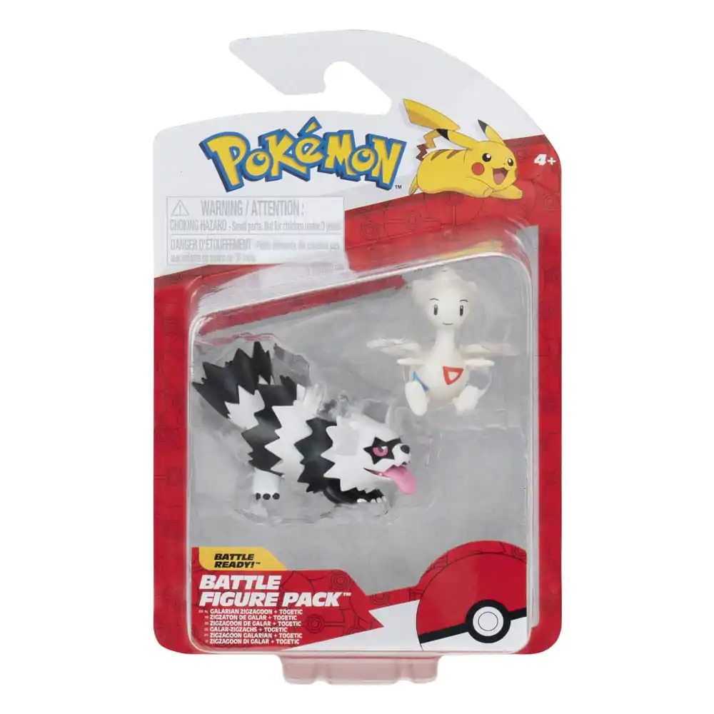 Pokémon Figur 2er-Pack Galarian Zigzagoon & Togetic mit Ständer 8 cm Produktfoto