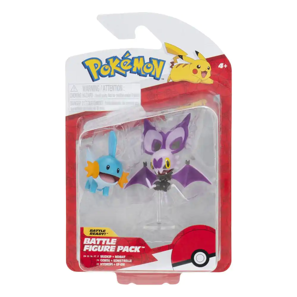 Pokémon Figur 2er-Pack Mudkip & Noibat mit Ständer 8 cm Produktfoto