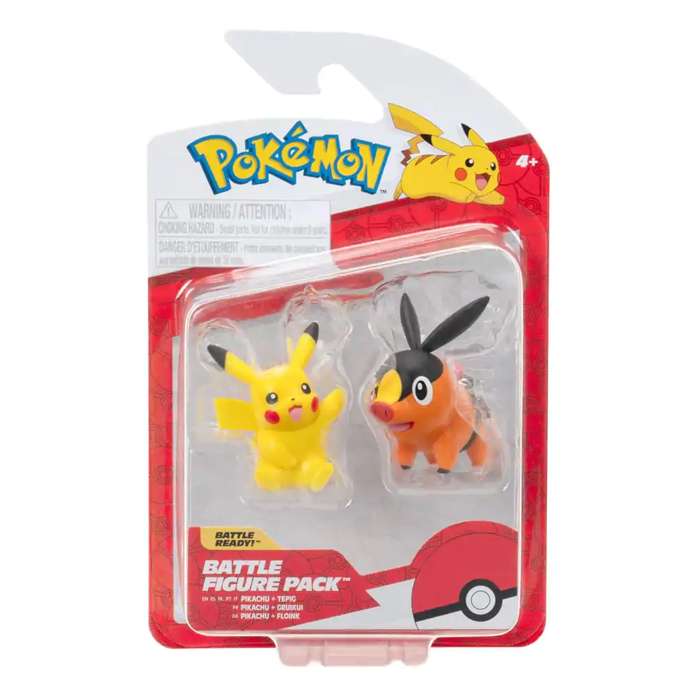 Pokémon Figur 2er-Pack Tepig & Pikachu 8 cm Produktfoto
