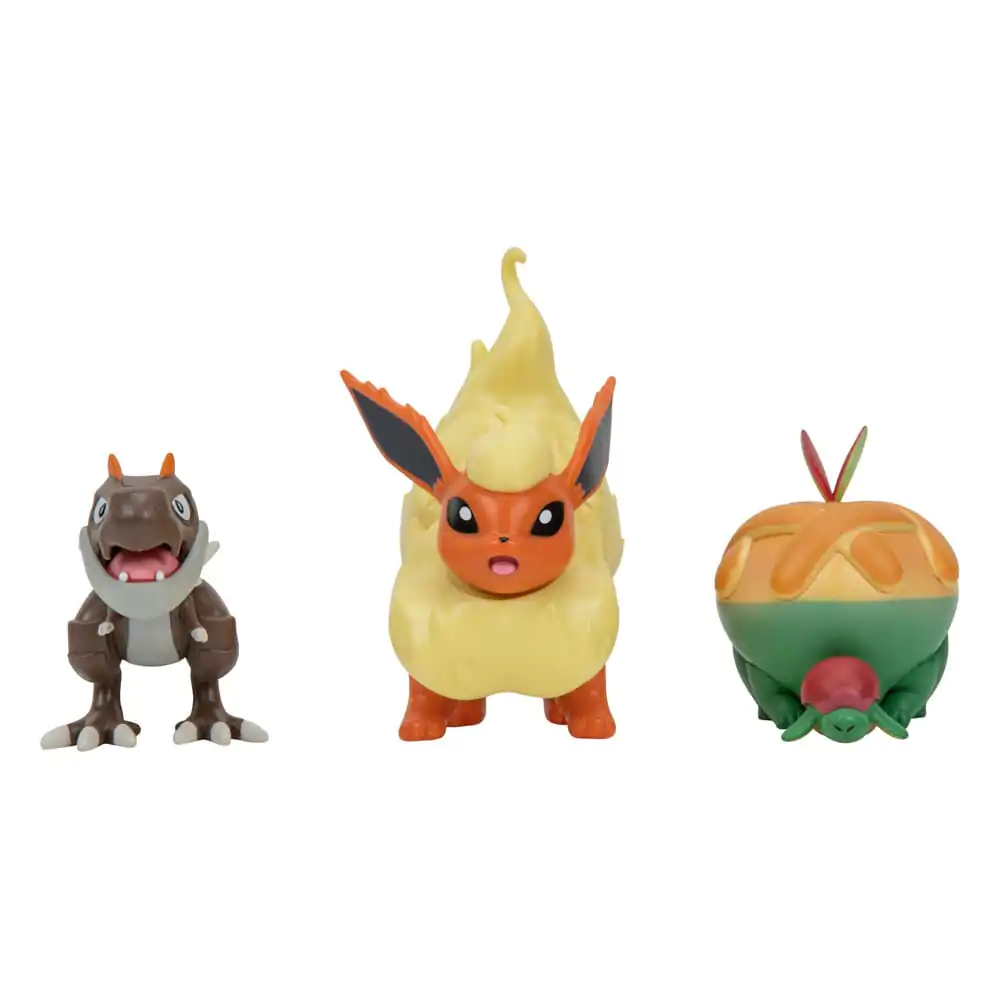 Pokémon Battle Figure Set Figuren 3er-Pack Schlapfel, Balgoras, Flamara 5 cm Produktfoto