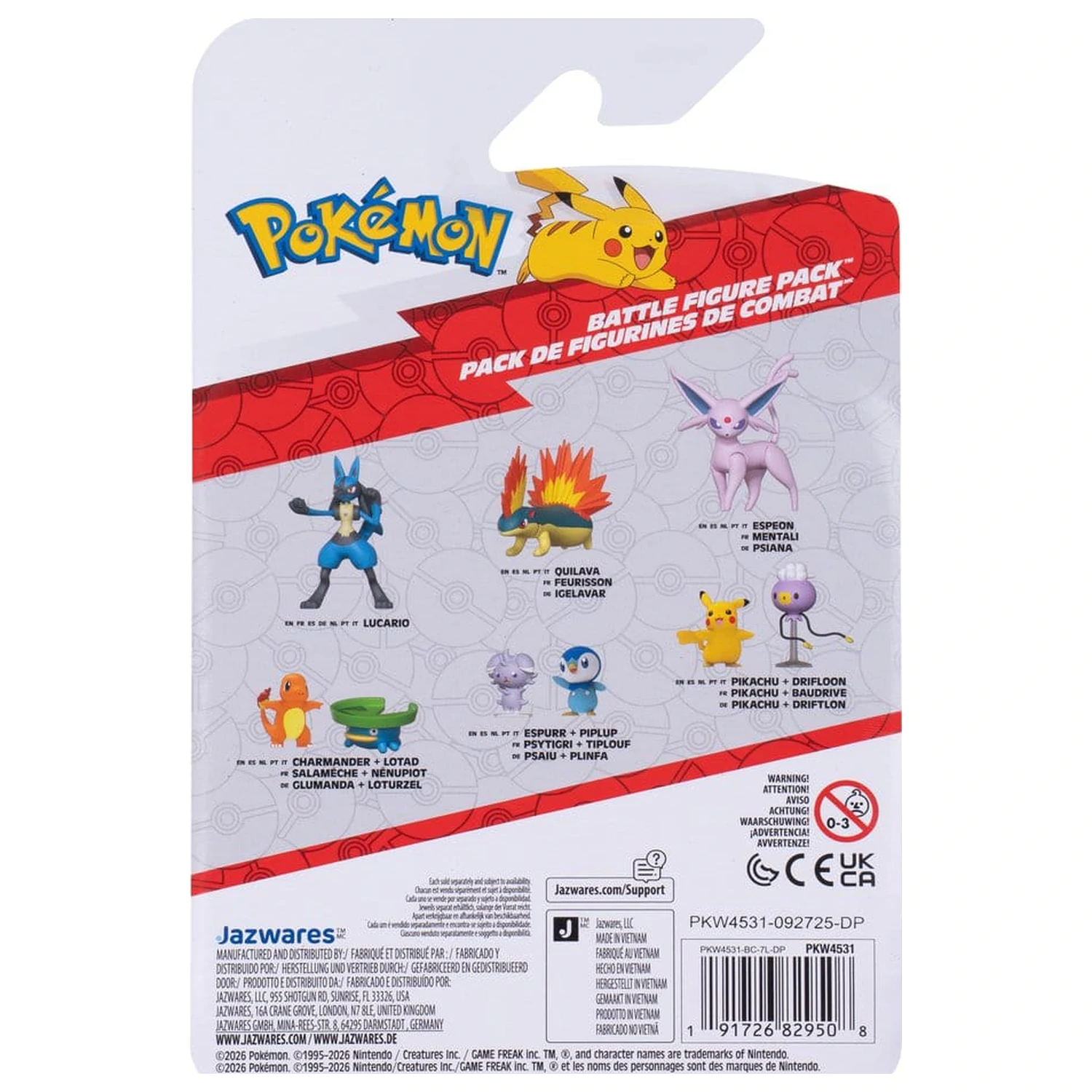 Pokémon Battle Figur 2er-Pack Drifloon & Pikachu Produktfoto