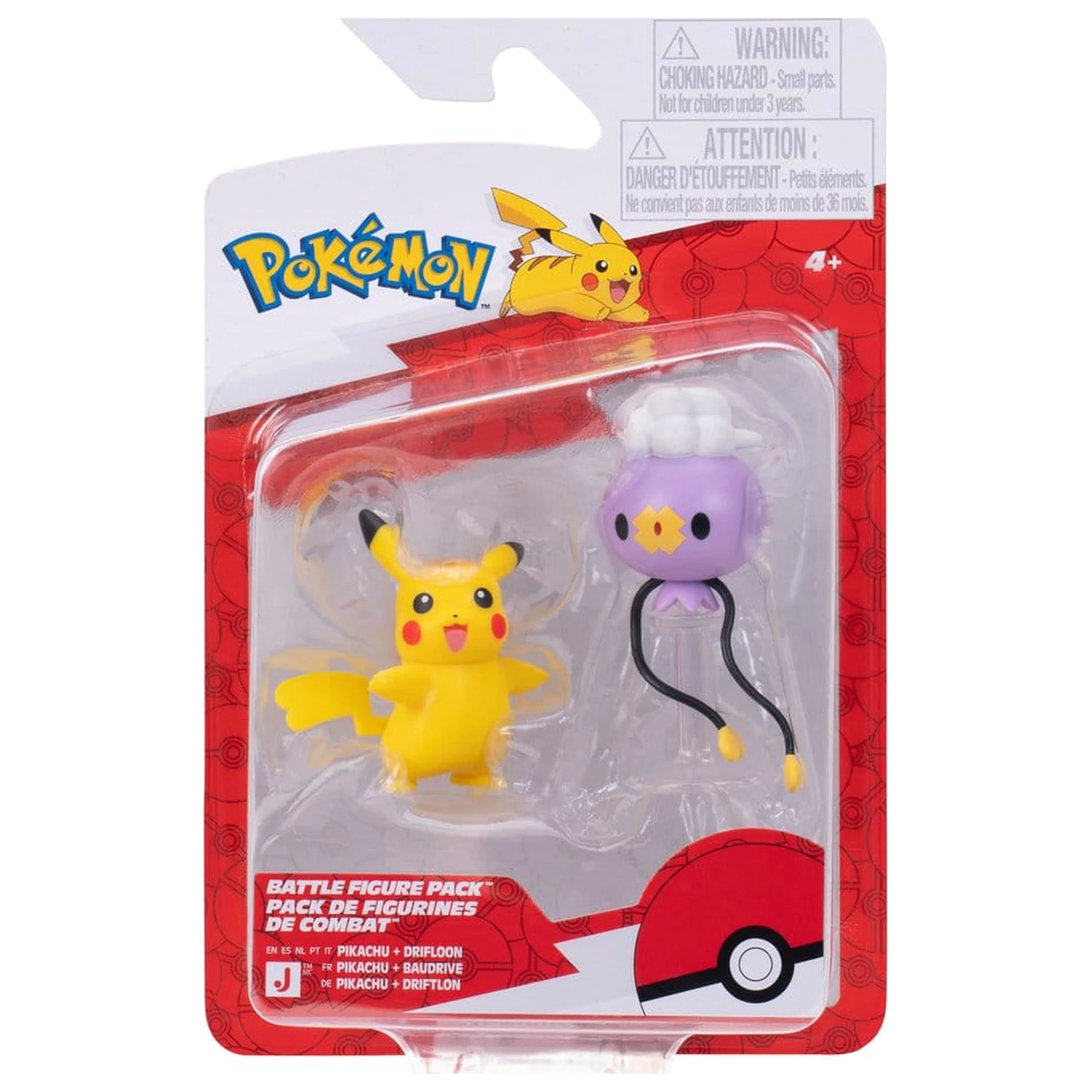 Pokémon Battle Figur 2er-Pack Drifloon & Pikachu Produktfoto