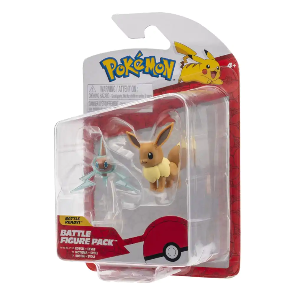 Pokémon Battle Figure Set Figuren 2er-Pack Evoli #4, Rotom 5 cm Produktfoto