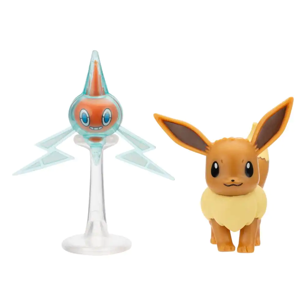 Pokémon Battle Figure Set Figuren 2er-Pack Evoli #4, Rotom 5 cm Produktfoto