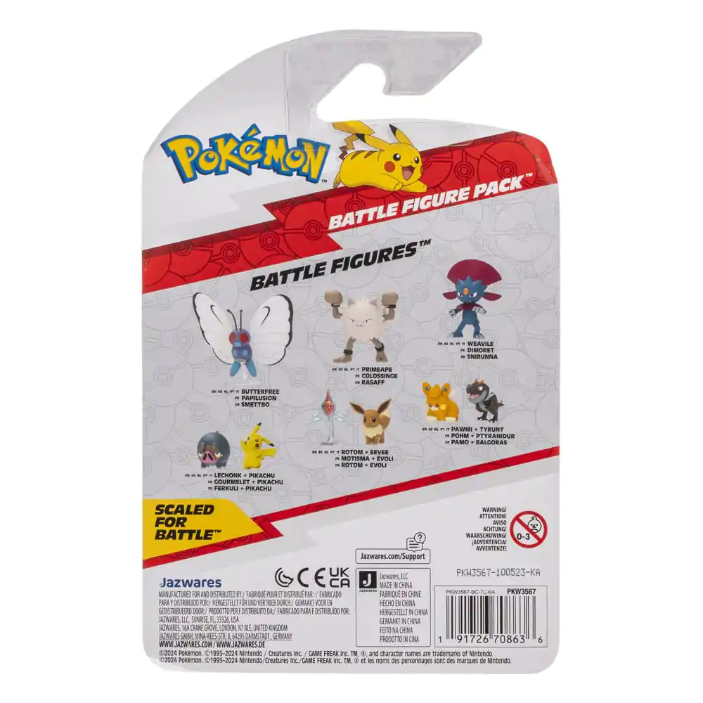 Pokémon Battle Figure Set Figuren 2er-Pack Evoli #4, Rotom 5 cm Produktfoto