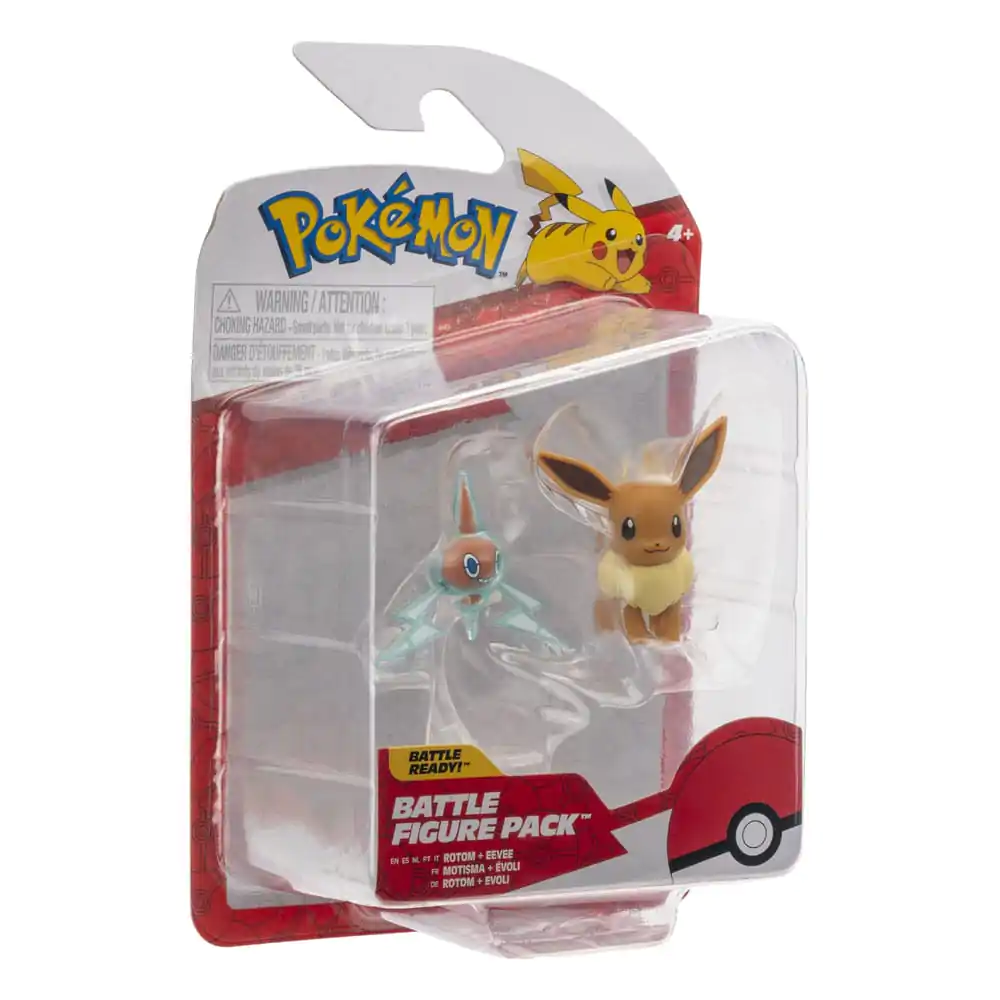 Pokémon Battle Figure Set Figuren 2er-Pack Evoli #4, Rotom 5 cm Produktfoto