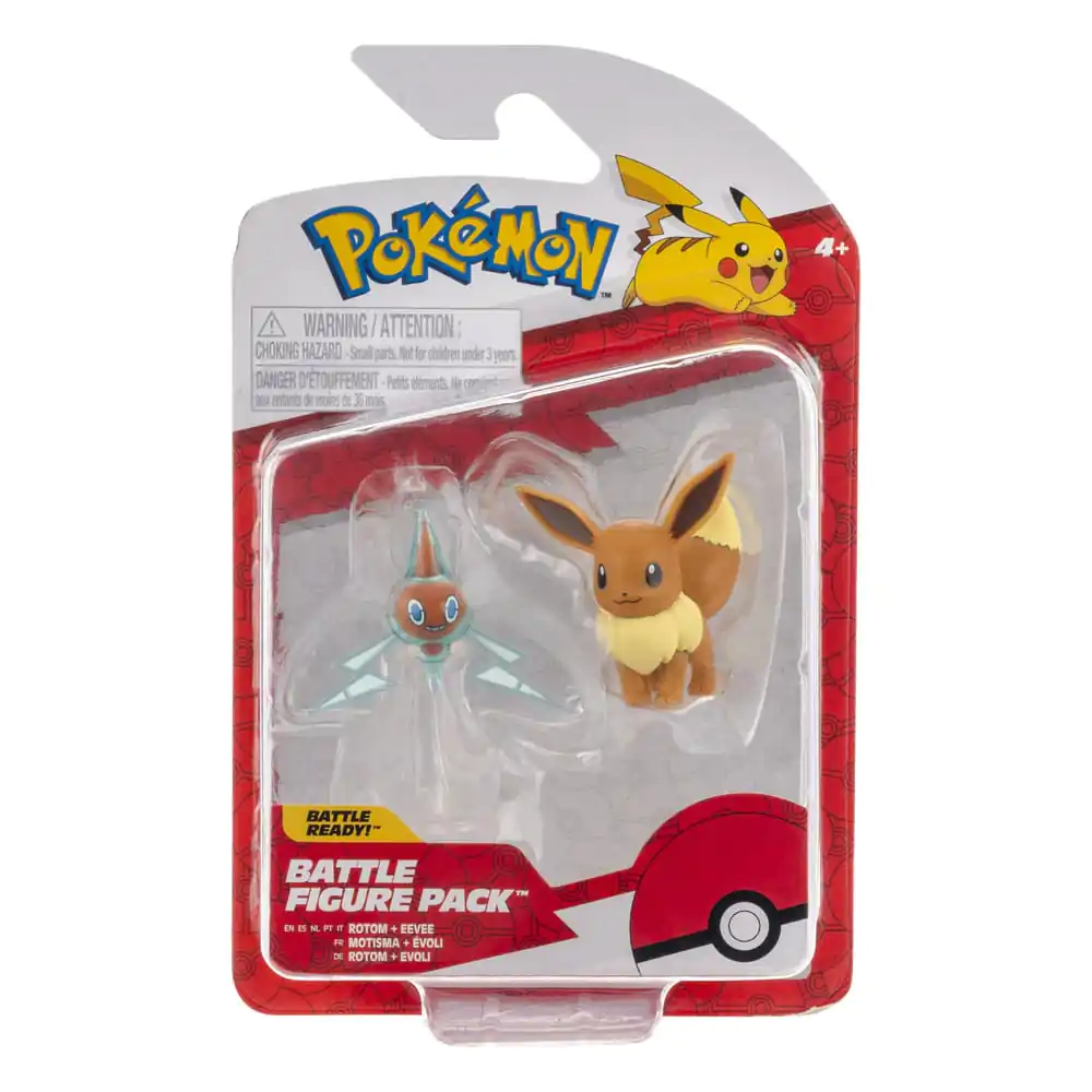 Pokémon Battle Figure Set Figuren 2er-Pack Evoli #4, Rotom 5 cm Produktfoto