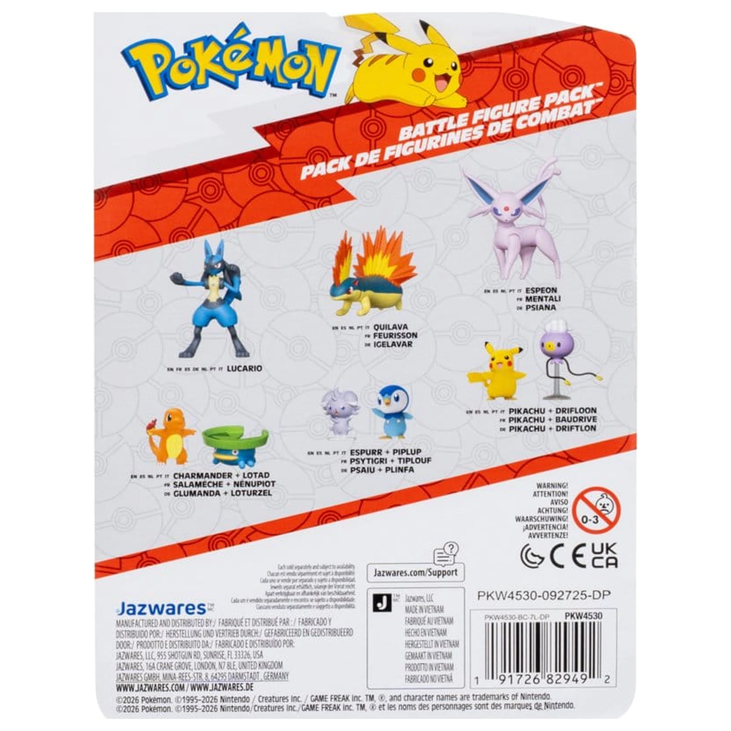 Pokémon Battle Figur 2er-Pack Espurr & Piplup Produktfoto