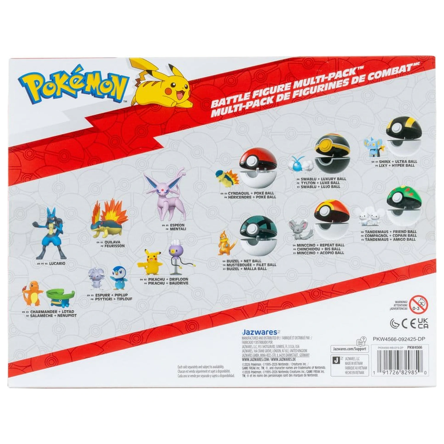 Pokémon Battle Figur 6er-Pack Produktfoto