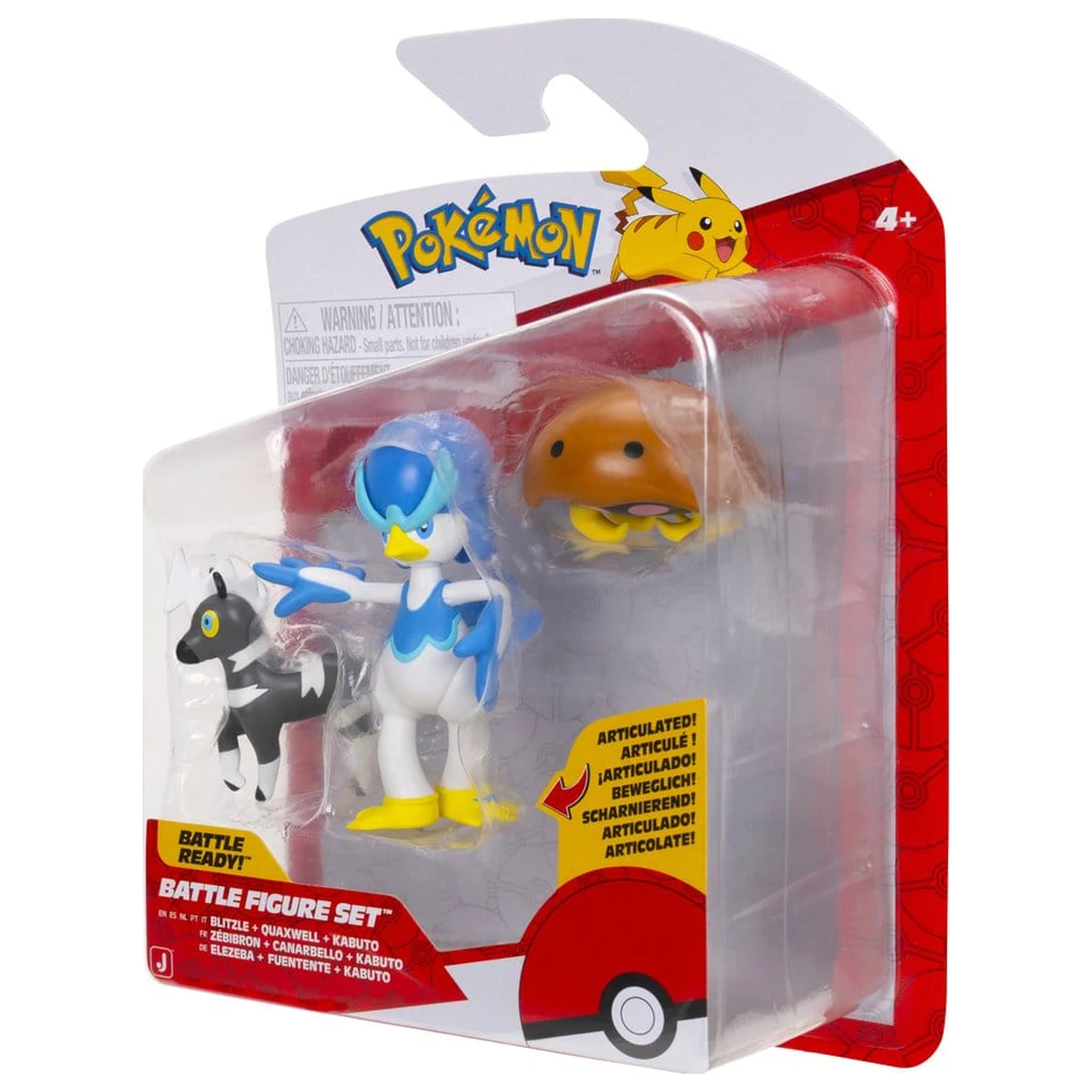Pokémon Battle Figur 3er-Pack Blitzle, Kabuto & Quaxwell Produktfoto