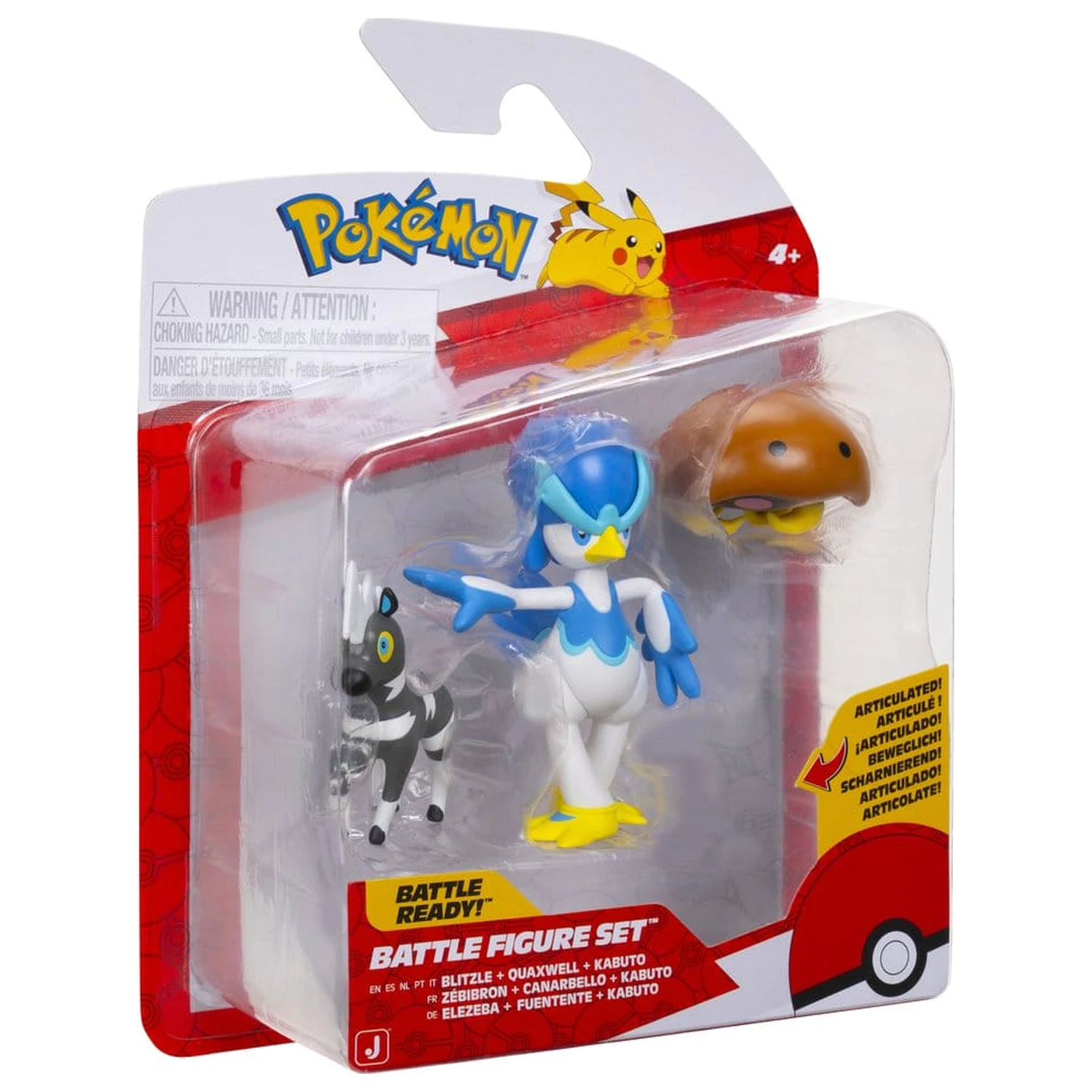Pokémon Battle Figur 3er-Pack Blitzle, Kabuto & Quaxwell Produktfoto