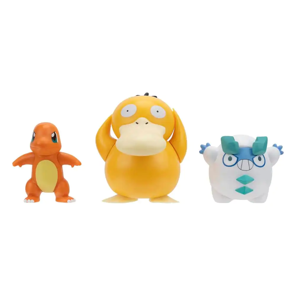 Pokémon Battle Figure Set Figuren 3er-Pack Glumanda #4, Galarian Darumaka, Enton 5 cm Produktfoto