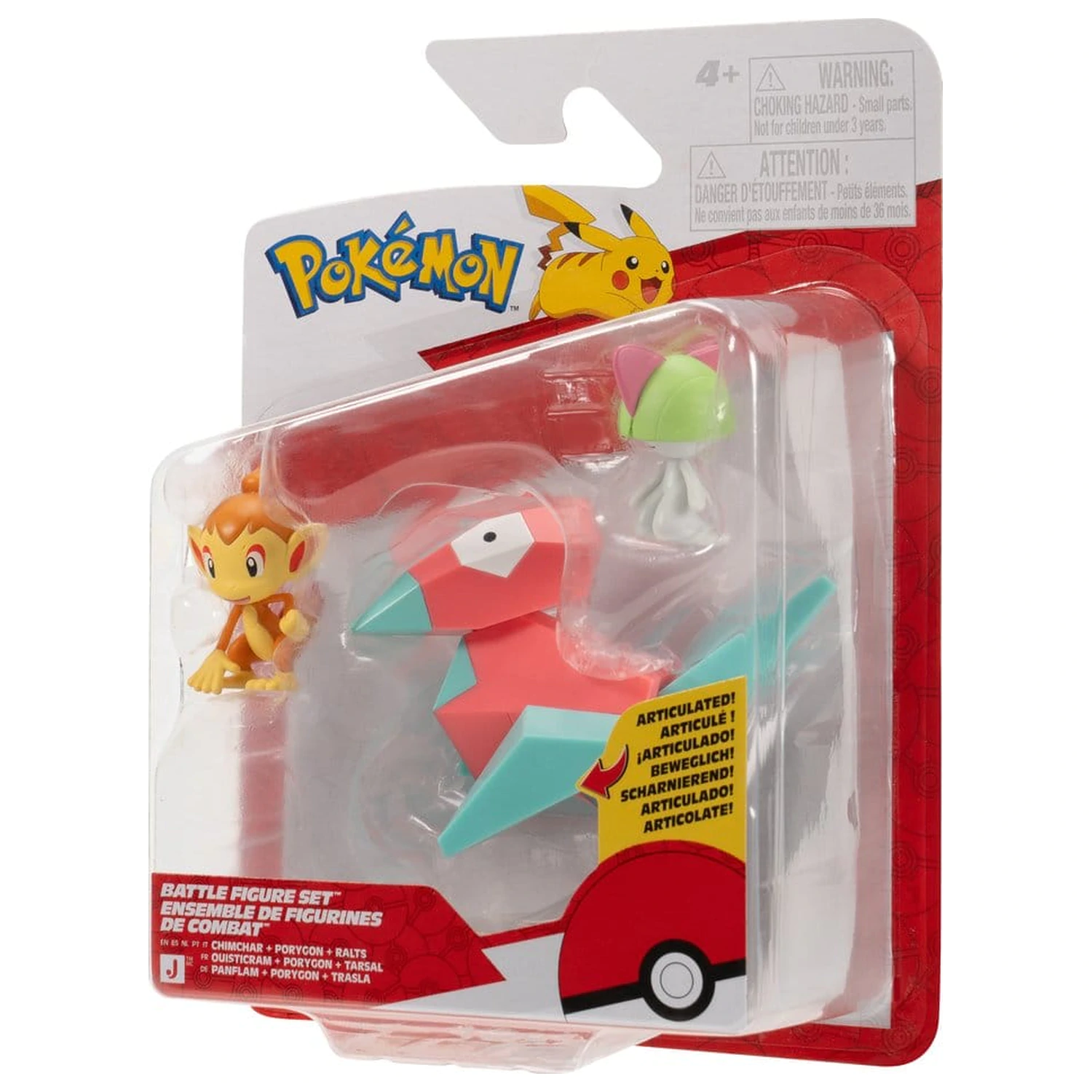 Pokémon Battle Figur Set Action-Figuren Chimchar, Ralts & Porygon (3er-Pack) Produktfoto