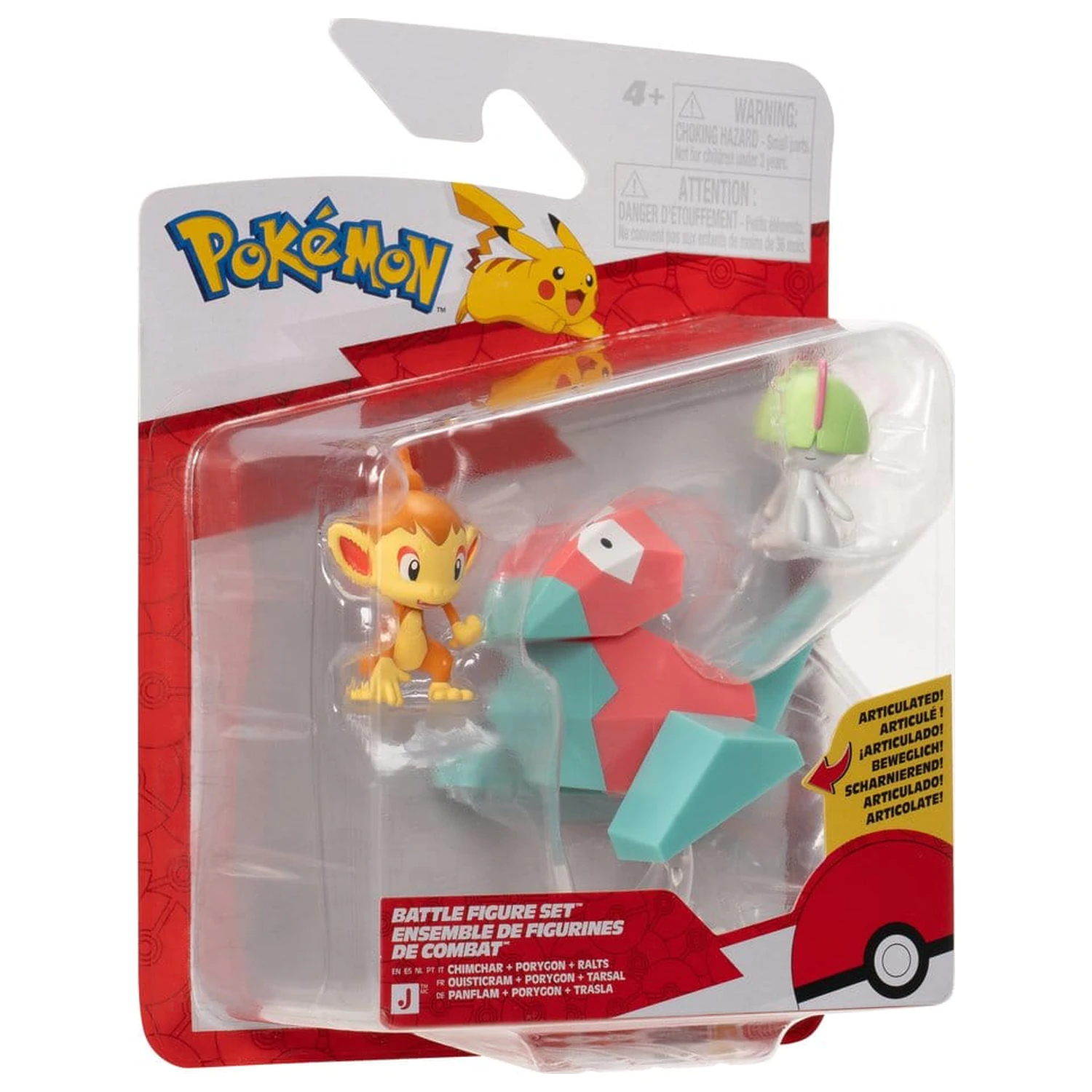 Pokémon Battle Figur Set Action-Figuren Chimchar, Ralts & Porygon (3er-Pack) Produktfoto