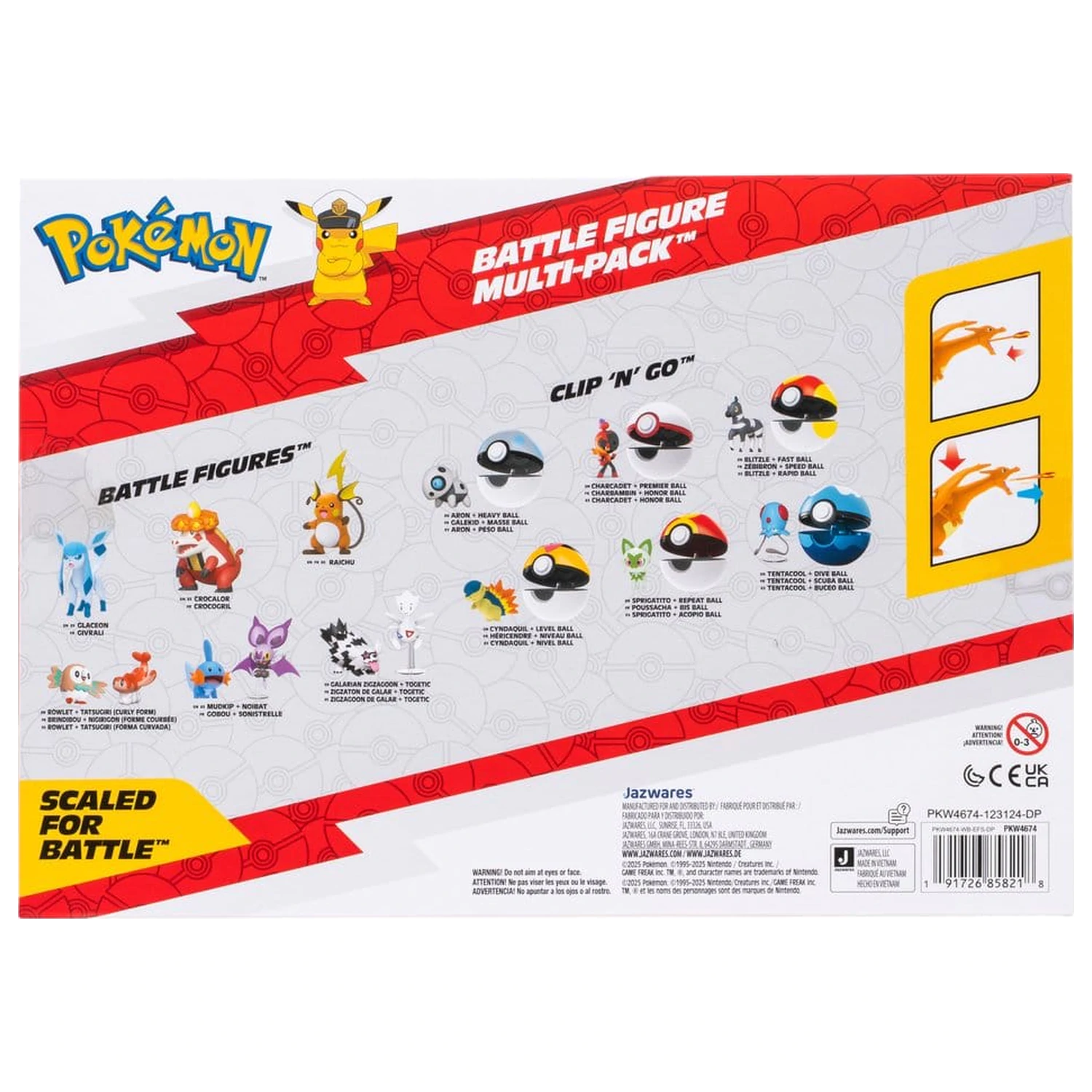 Pokémon Battle Figure Action-Figuren 6er-Pack Multi-Pack Produktfoto